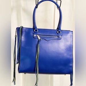 Rebecca Minkoff side zip Regan leather tote,  Cobalt blue, UNUSED